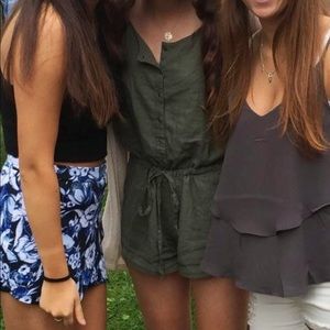 Forever 21 Cute Army Jumpsuit